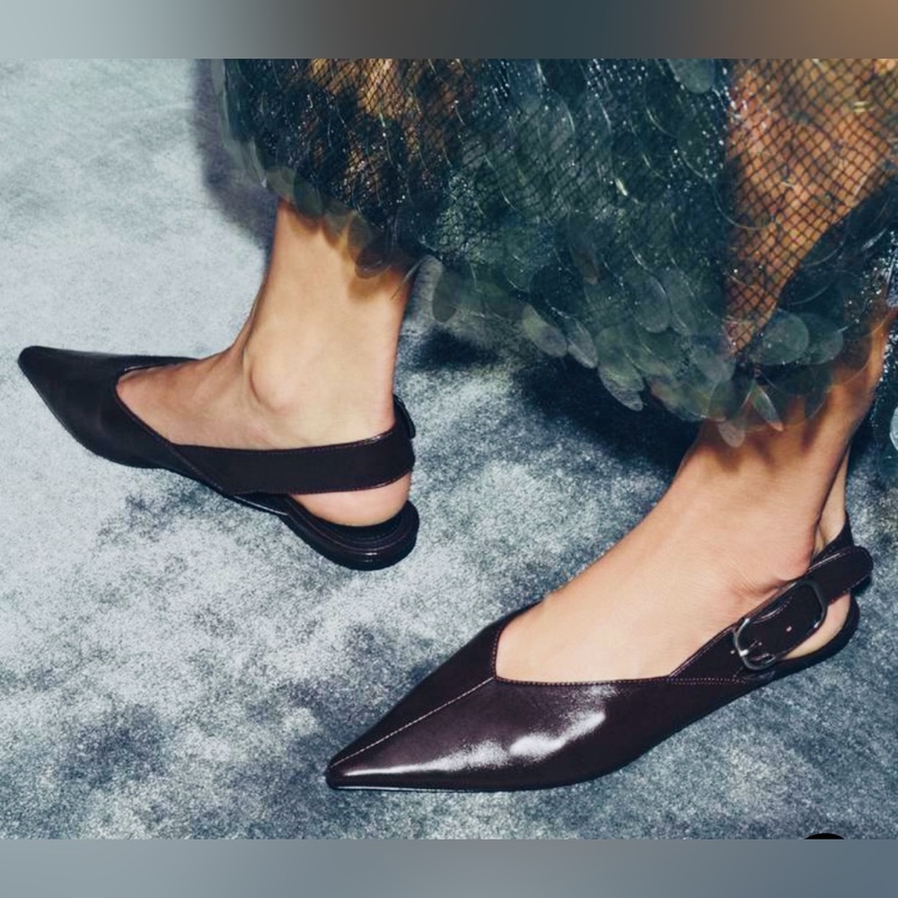 Zara LEATHER MULES WITH BUCKLE